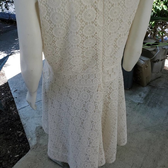 Cotton Crochet Lace Sleeveless Dress Charter Club 2X Ivory Cream* - Picture 7 of 10